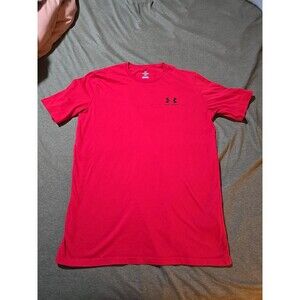 Mens Large Under Armour Knit Shirt Red